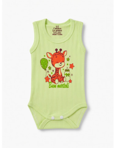 bebe maman body sans manche vert sous vetement baby mam