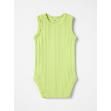 Body sans manche bébé vert : sous-vêtement doux en coton pour nouveau-né