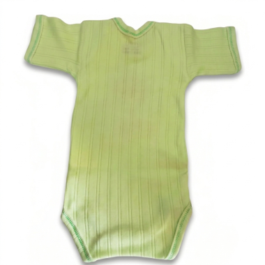 Body demi manche bébé vert : sous-vêtement confortable en coton pour nouveau-né