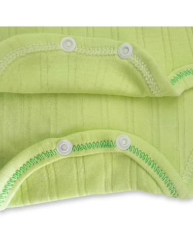 Body demi manche bébé vert : sous-vêtement confortable en coton pour nouveau-né