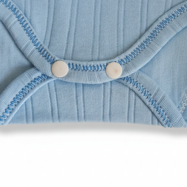 Body demi manche bébé bleu : sous-vêtement confortable en coton pour nouveau-né