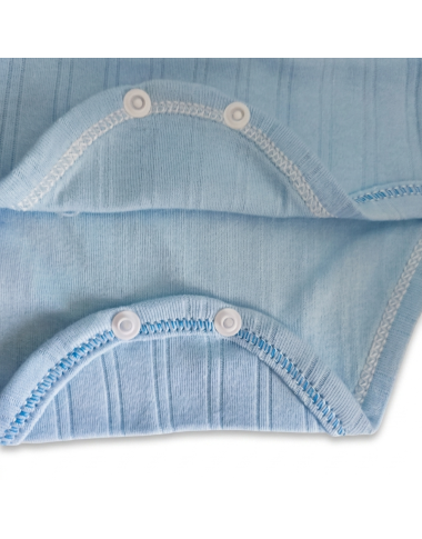Body demi manche bébé bleu : sous-vêtement confortable en coton pour nouveau-né