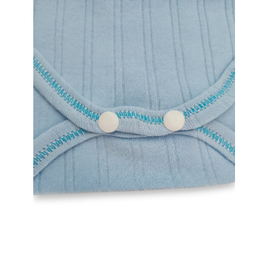 Body sans manche bébé bleu : sous-vêtement doux en coton pour nouveau-né