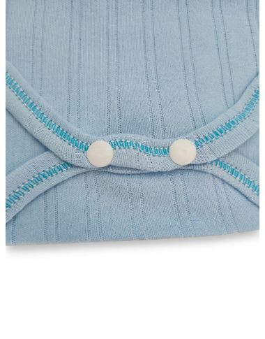Body sans manche bébé bleu : sous-vêtement doux en coton pour nouveau-né