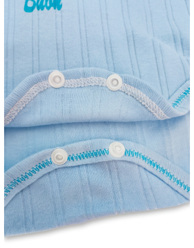 Body sans manche bébé bleu : sous-vêtement doux en coton pour nouveau-né