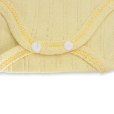 Body demi manche bébé jaune : sous-vêtement doux en coton pour nouveau-né
