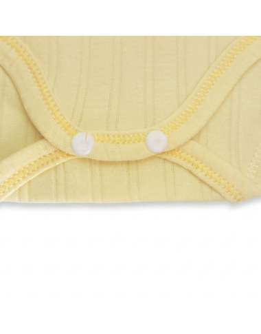 Body demi manche bébé jaune : sous-vêtement doux en coton pour nouveau-né