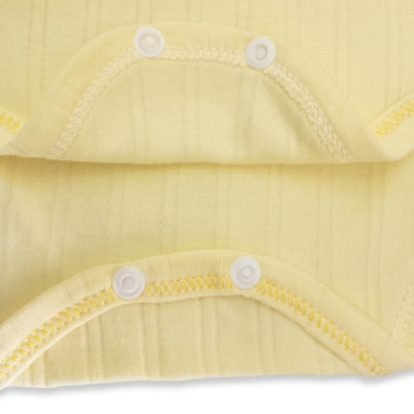 Body demi manche bébé jaune : sous-vêtement doux en coton pour nouveau-né