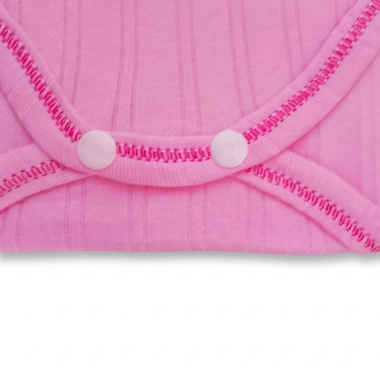 Body demi manche bébé rose : sous-vêtement doux en coton pour nouveau-né fille
