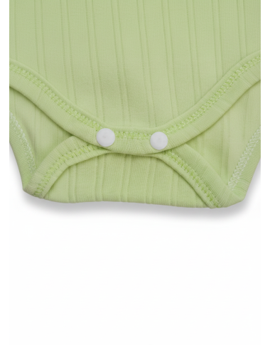 Body manches longues bébé vert : sous-vêtement chaud en coton pour nouveau-né