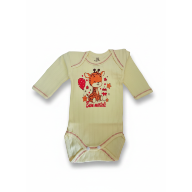 bebe maman body manches longues jaune sous vetement baby mam