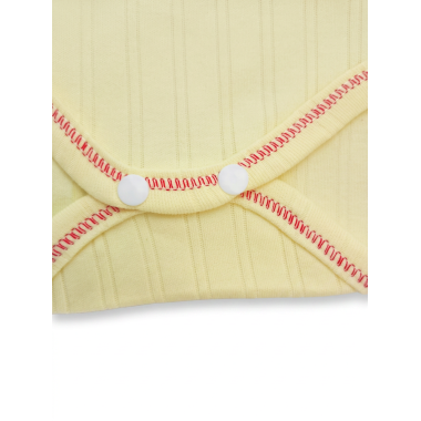 Body manches longues bébé jaune : sous-vêtement chaud en coton pour nouveau-né