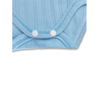 Body manches longues bébé bleu : sous-vêtement chaud en coton pour nouveau-né