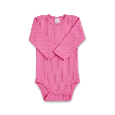 Body manches longues bébé rose : sous-vêtement chaud en coton pour nouveau-né fille
