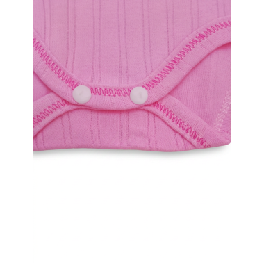 Body manches longues bébé rose : sous-vêtement chaud en coton pour nouveau-né fille