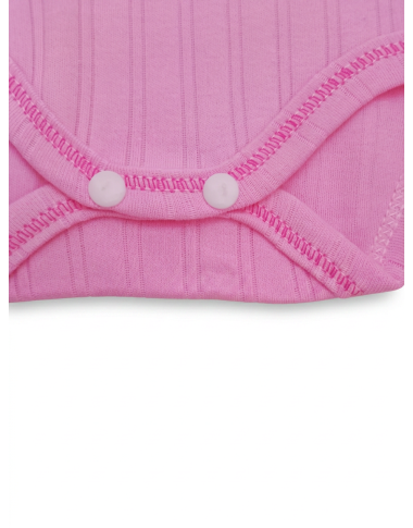 Body manches longues bébé rose : sous-vêtement chaud en coton pour nouveau-né fille