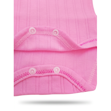 Body manches longues bébé rose : sous-vêtement chaud en coton pour nouveau-né fille