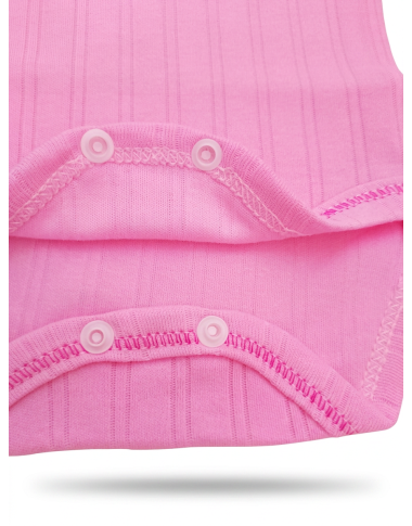 Body manches longues bébé rose : sous-vêtement chaud en coton pour nouveau-né fille