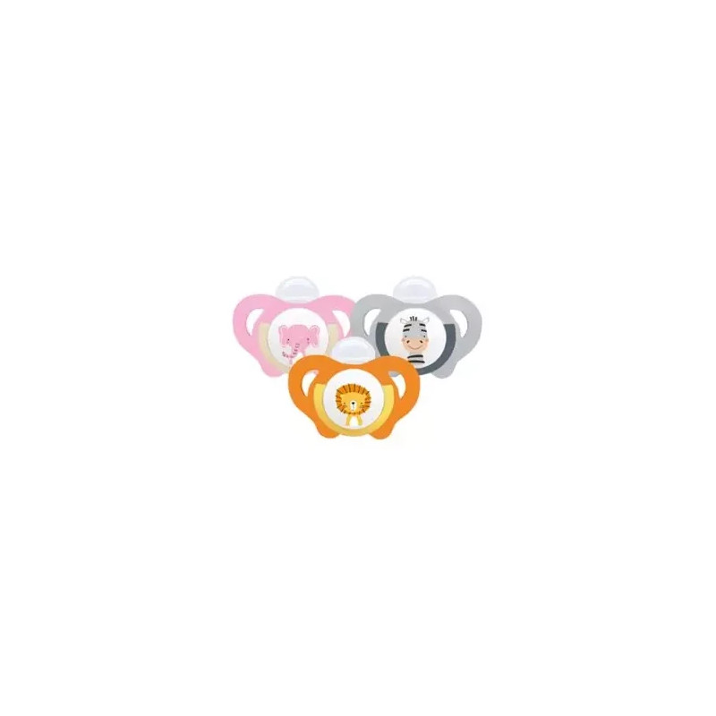 bebe maman wee sucette safari 6-18M orthodonthic selicone baby mam