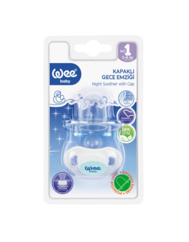 bebe maman wee sucette soiree avec protecteur 0-6M baby mam