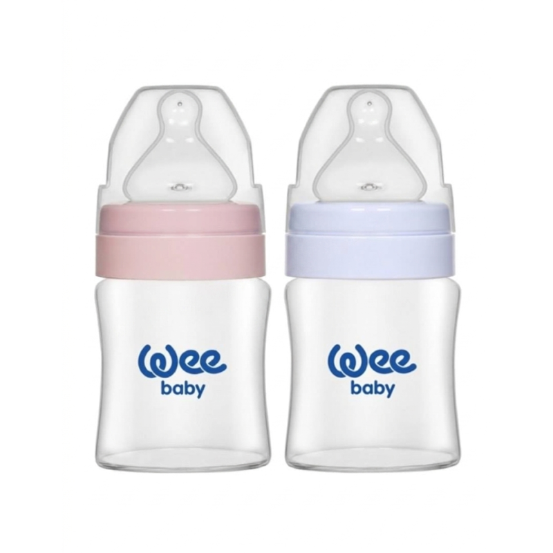 Wee Baby Biberon Col Large 250 ml – Biberon anti-colique bébé tétine silicone