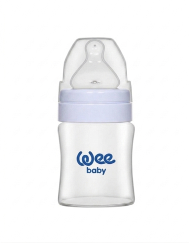 Wee Baby Biberon Col Large 250 ml – Biberon anti-colique bébé tétine silicone