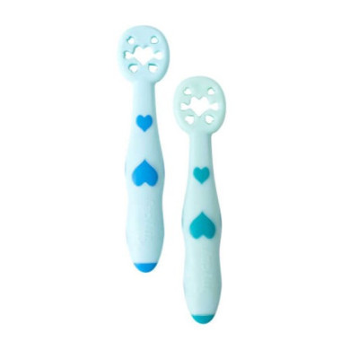 bebe maman mycey lot/2 cuilleire embout souple selicone baby mam