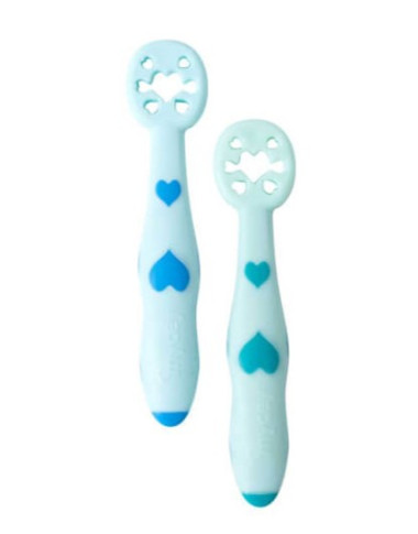 bebe maman mycey lot/2 cuilleire embout souple selicone baby mam