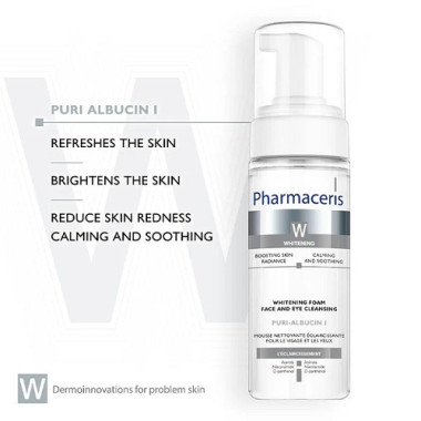 PHARMACERIS W MOUSSE NETTOYANTE ALBUCIN ECLAIRCISSANTE 150ML