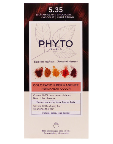 maman femme phytocolor 5.35 chatain clair chocolat coloration cheveu sans ammoniaque baby mam
