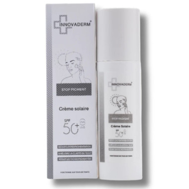 maman femme innovaderm stop pigment SPF50+ ecran soleil anti tache brune masque de grosse baby mam