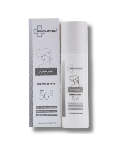 maman femme innovaderm stop pigment SPF50+ ecran soleil anti tache brune masque de grosse baby mam