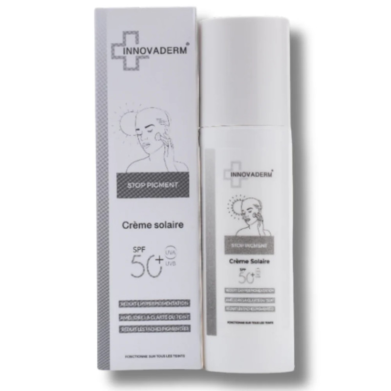 maman femme innovaderm stop pigment SPF50+ ecran soleil anti tache brune masque de grosse baby mam