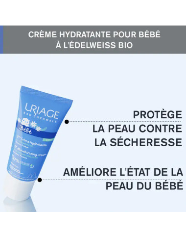 Uriage Bébé Crème Hydratante 40ml | Douceur & Soin | Babymam