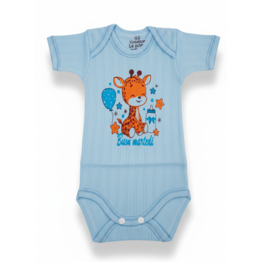 bebe maman body demi manche pour garcon en bleu vert et jaune bebe sous vetement baby mam