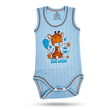 bebe maman body sans manche pour garcon bleu vert et jaune sous vetement baby mam
