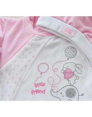 Ensemble Grenouillère + Bonnet Rose Bébé | Babymam
