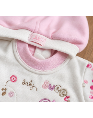 Grenouillère + Bonnet Rose Demi-Manche Bébé | Babymam
