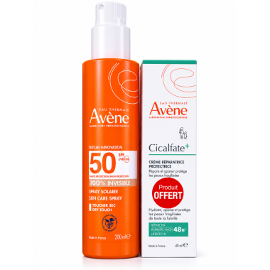 maman femme ecran spray SPF50+ contre soleil cicalfate creme repartrice gratuite offert