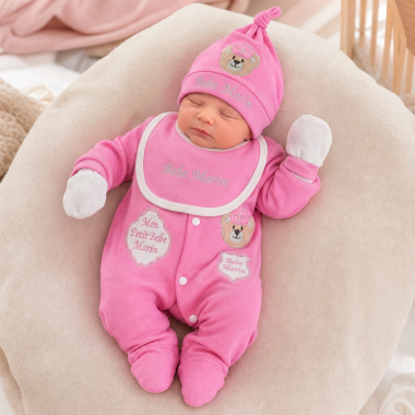 Sortie Clinique Bébé Rose Ours | Élégance | Babymam