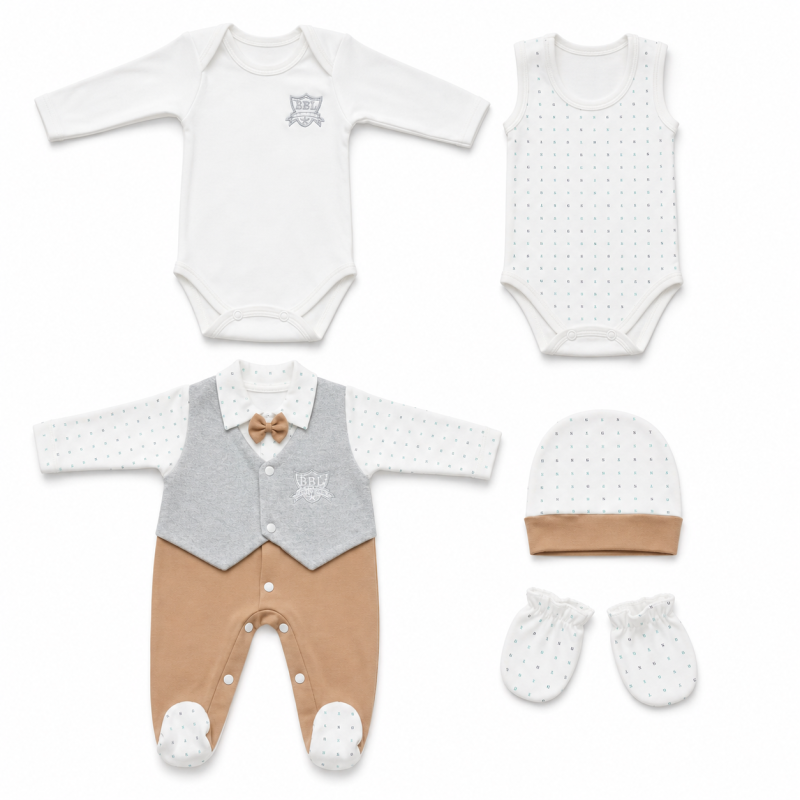 bebe maman sortie clinique 5 piecs en beige nouveua ne baby mam