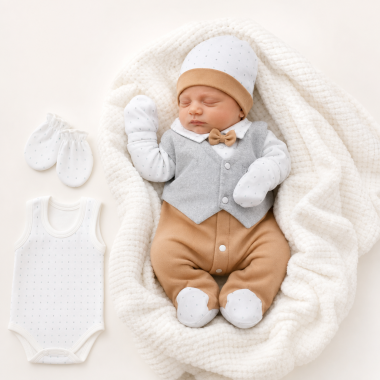 Coffret Sortie Clinique Petit Gentleman Beige | Babymam