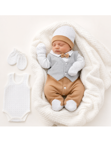 Coffret Sortie Clinique Petit Gentleman Beige | Babymam