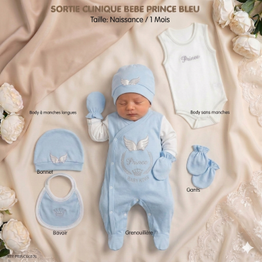 Sortie Clinique Bébé Prince Bleu | Chic | Babymam