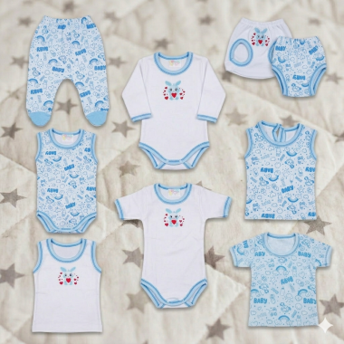 bebe maman pack sous vetement bleu ciel 7 articles baby mama