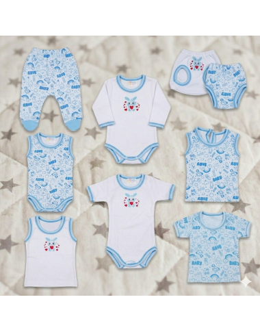 bebe maman pack sous vetement bleu ciel 7 articles baby mama