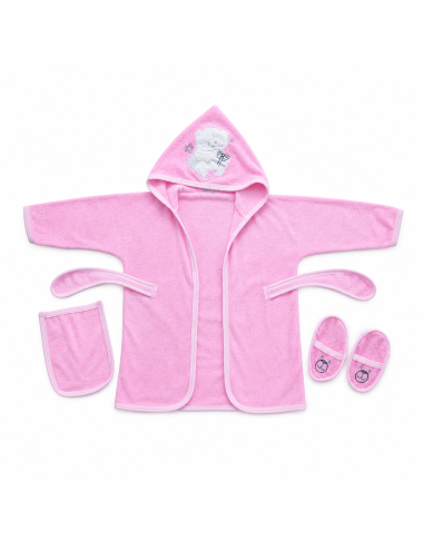 bebe maman ensemble de bain cap de bain  chaussette de bain gant de toilette en rose baby mam