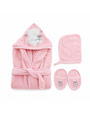 bebe maman ensemble de bain cap de bain  chaussette de bain gant de toilette en saumon baby mam