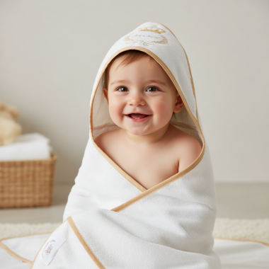 Sortie de Bain Bébé Prince Beige | Chic | Babymam