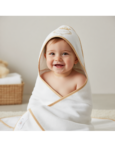 Sortie de Bain Bébé Prince Beige | Chic | Babymam